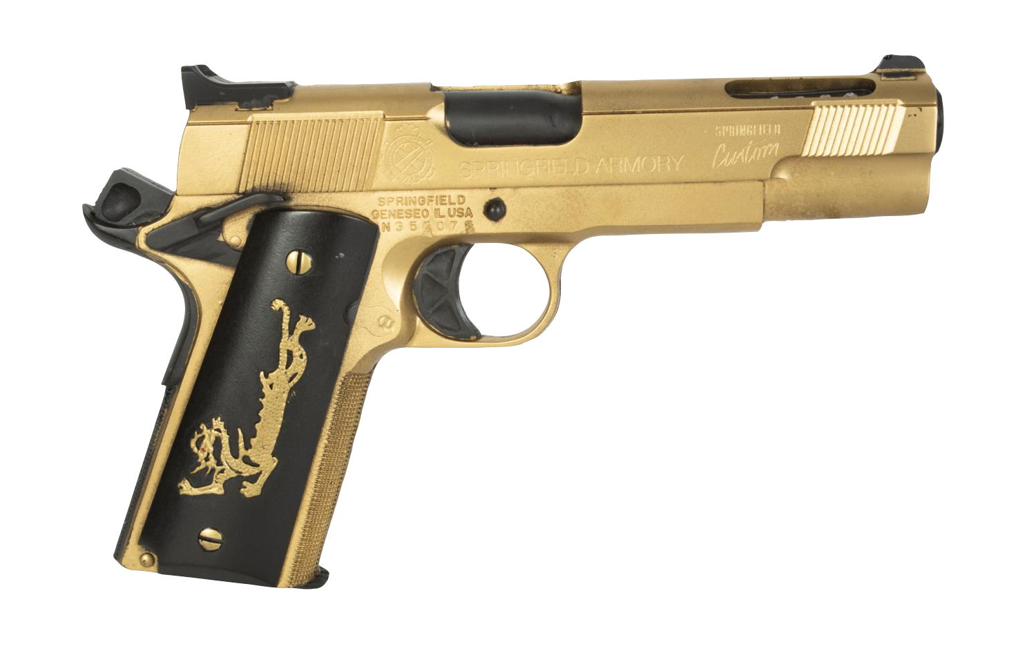 Gold 9mm Gun